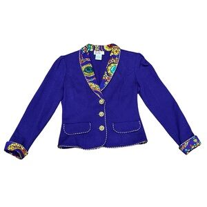 💜 R&K Originals Women’s Purple Blazer Size 8 Vintage Style 🌟